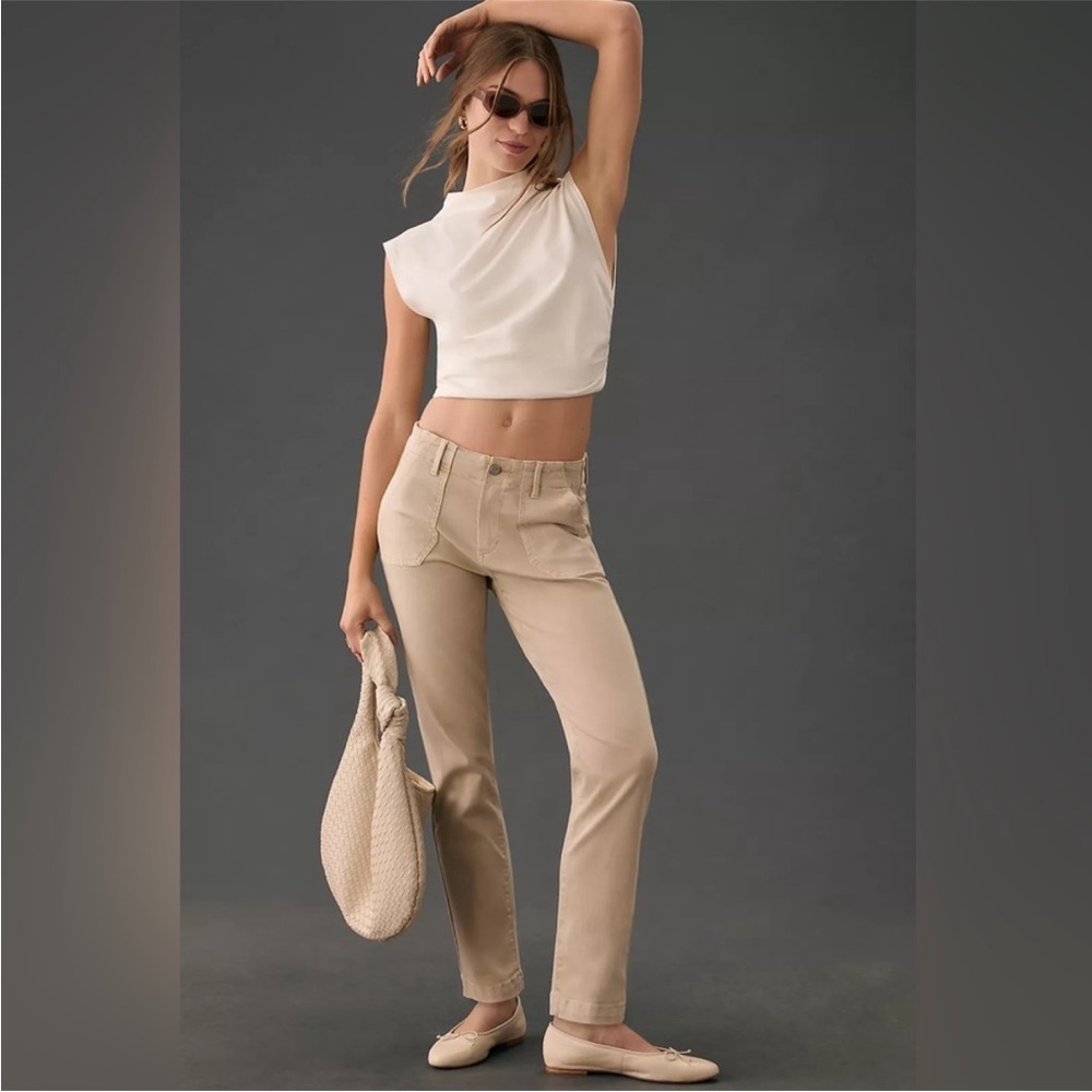 PAIGE Mayslie Mid-Rise Straight Ankle Jeans 30
